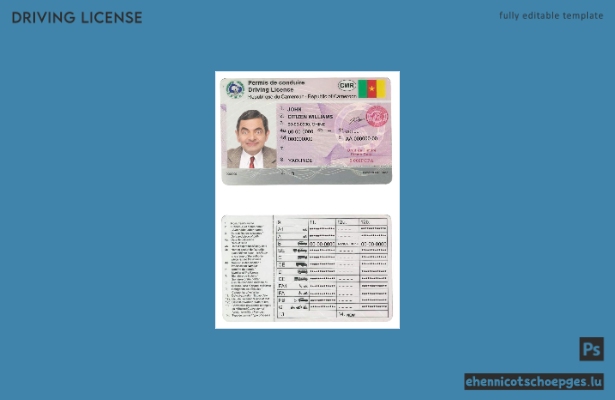 Beispiel für einen kamerunischen Führerschein